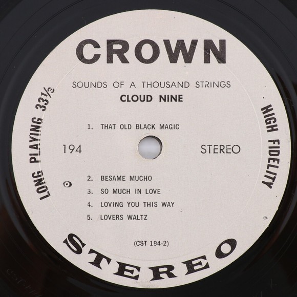 Sounds Of A Thousand Strings – Cloud Nine - 1960 Stereo LP Vinyl Record CST 194 - Picture 11 of 16